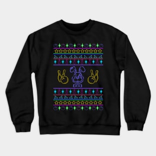 Glamrock Bowling Bunny Ugly Holiday Sweater Crewneck Sweatshirt